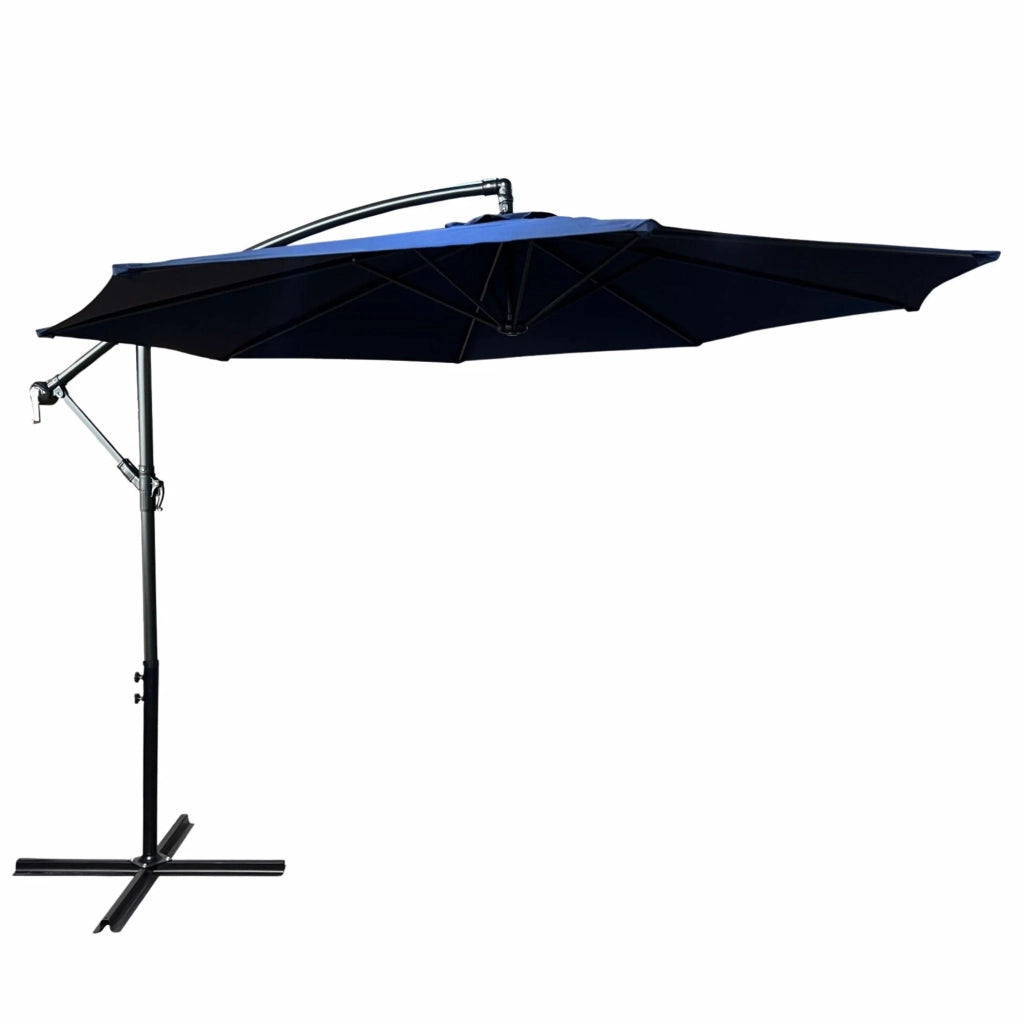 Ombrellone da giardino ASTER con protezione UV in colore blu scuro peso 12,1 kg dimensioni 300x300x245 cm