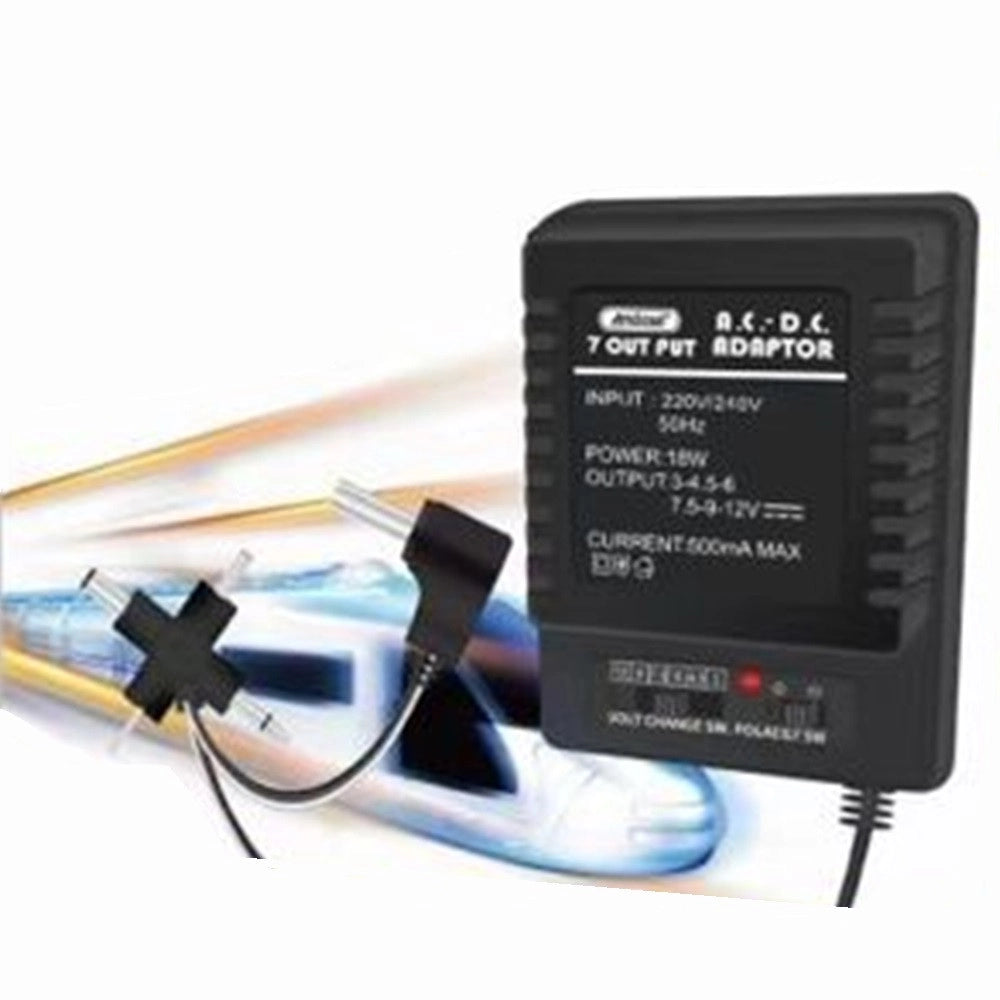 Trade Shop - Alimentatore Adattatore Universale Ac/dc 12v 0,5a 18w Indicatore Led Cambio Polarità Q-c32 -