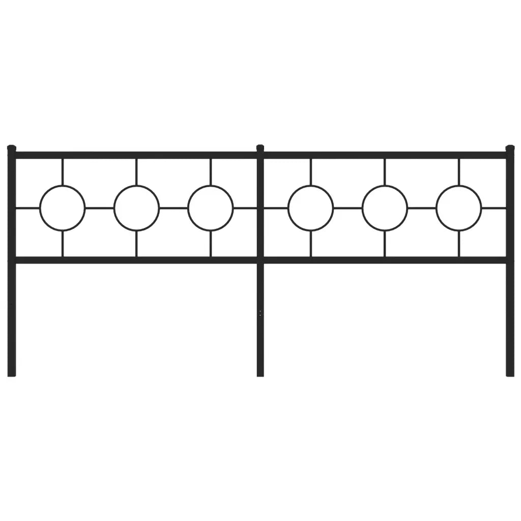 Testiera di Ricambio in Metallo Nero 200 cm 376264