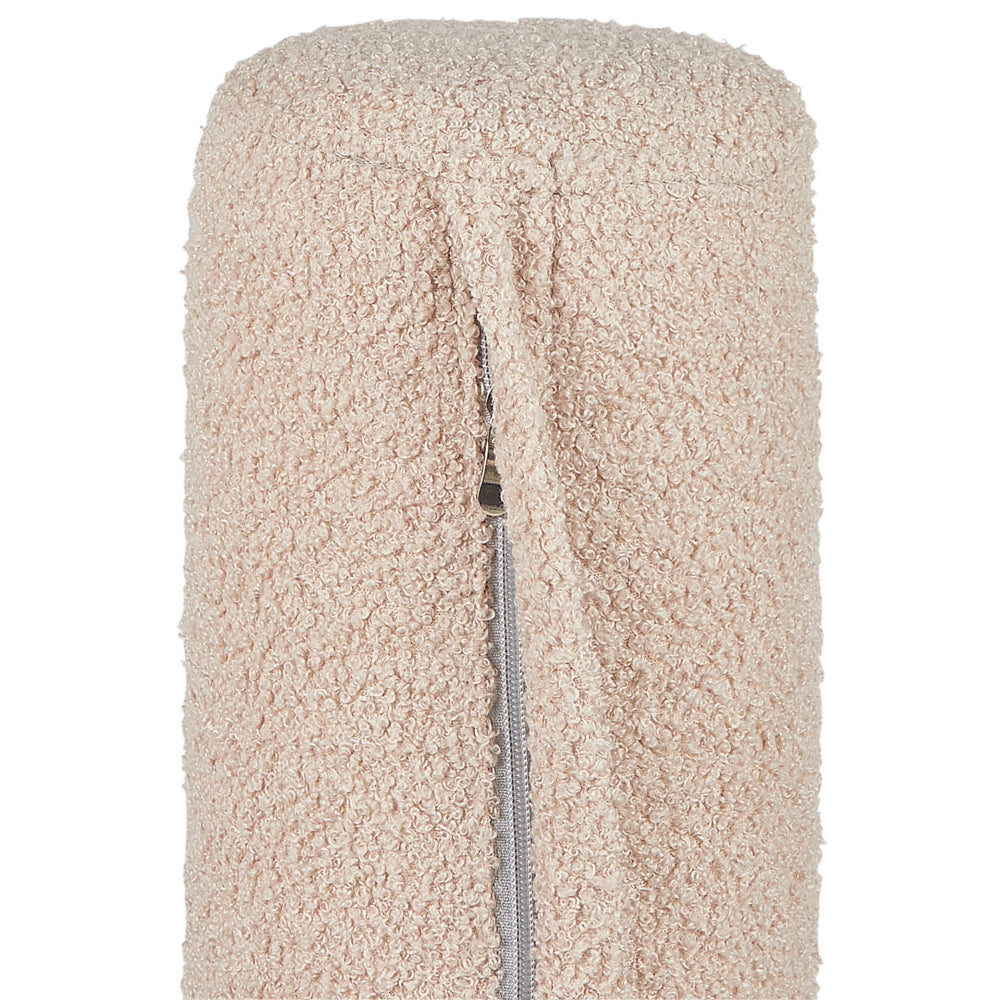 Chaise Longue Beige Boucle Soggiorno Camera da letto Gambe in metallo Stile moderno