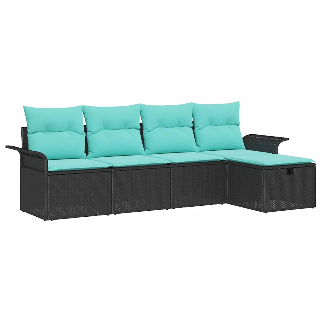 Set Divano da Giardino con cuscino 5 pcs Poly Rattan 3360197