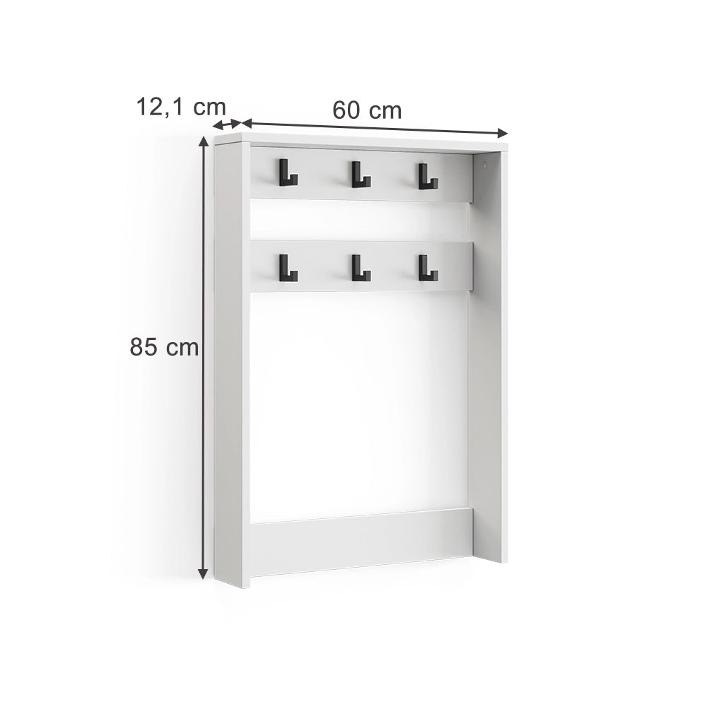 Vicco Appendiabiti da parete Bianco 60 x 85 cm