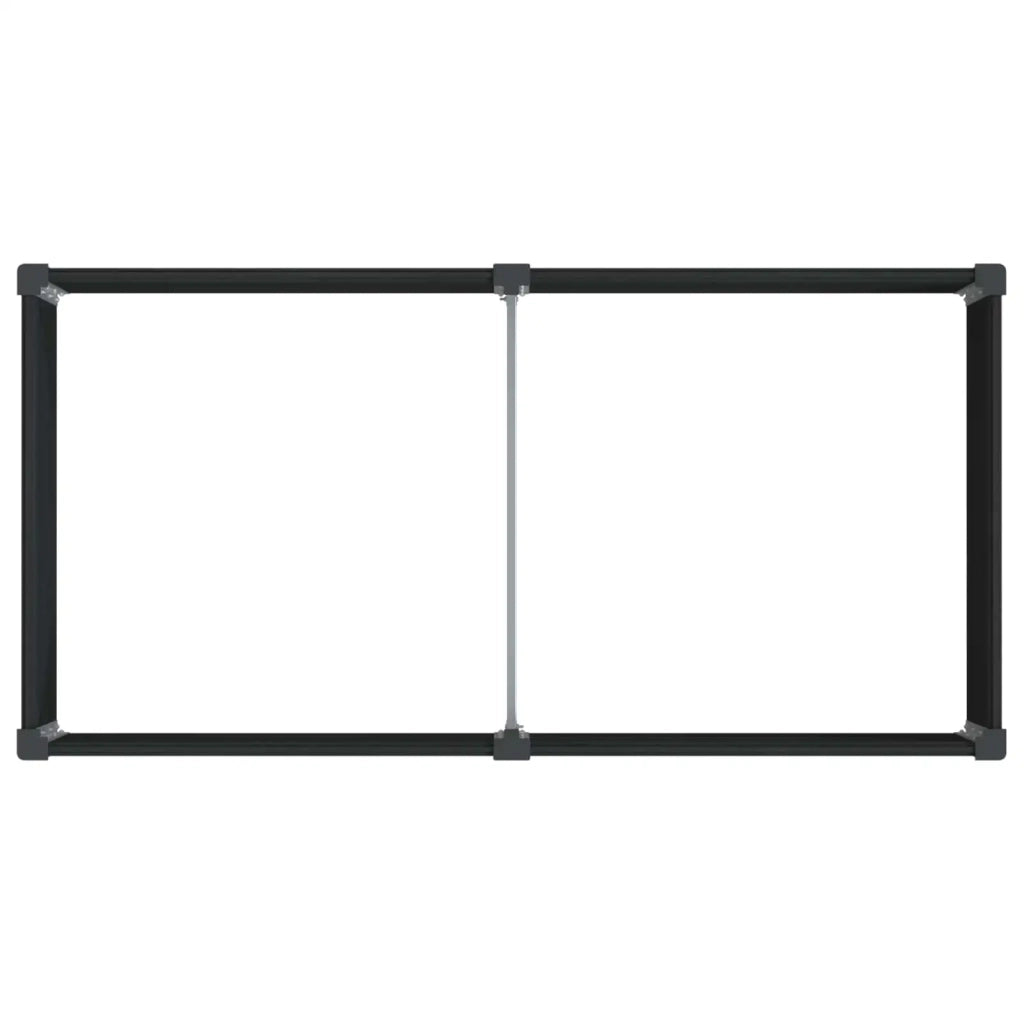 Letto rialzato da giardino Nero 100 x 50 x 54 cm 42038976