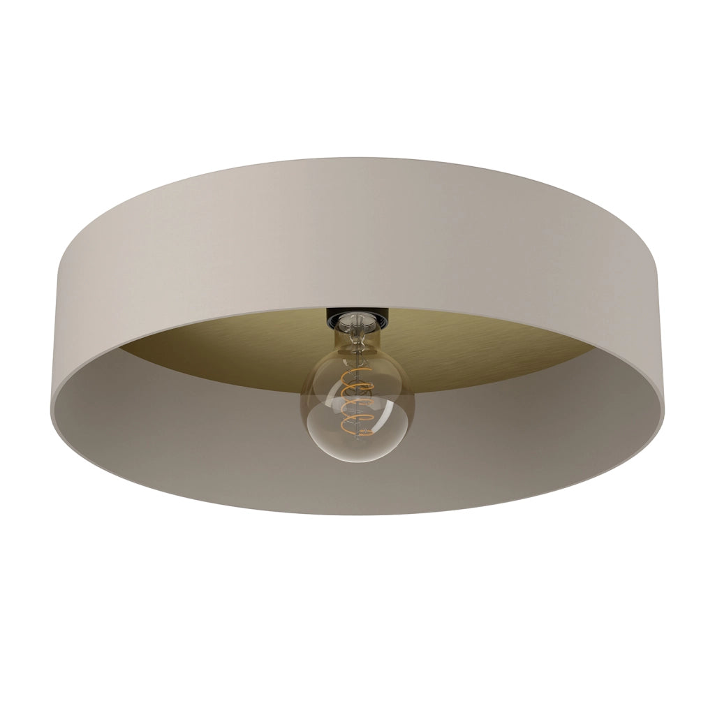 Plafoniera Minimal Duaia Acciaio Tortora 1 Luce E27