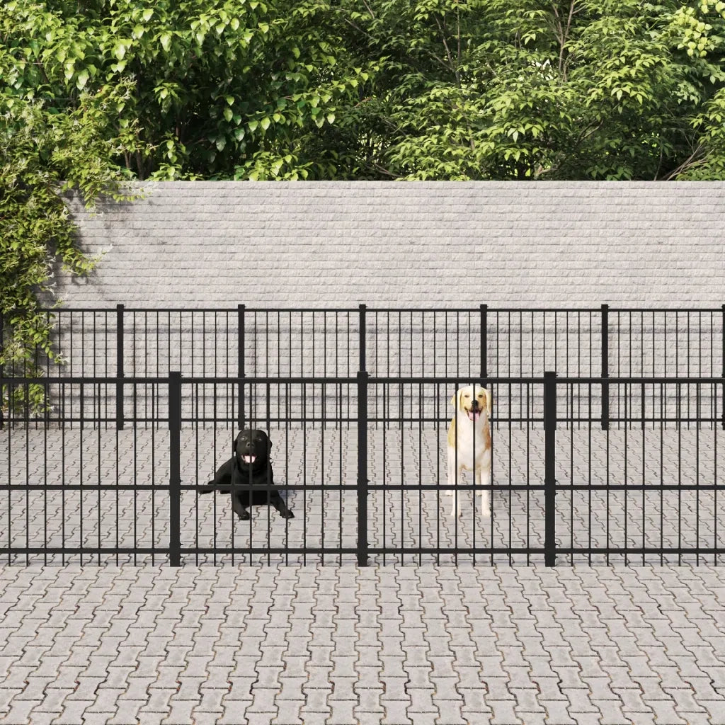 Gabbia per Cani da Esterno in Acciaio 47,05 m² 3124640