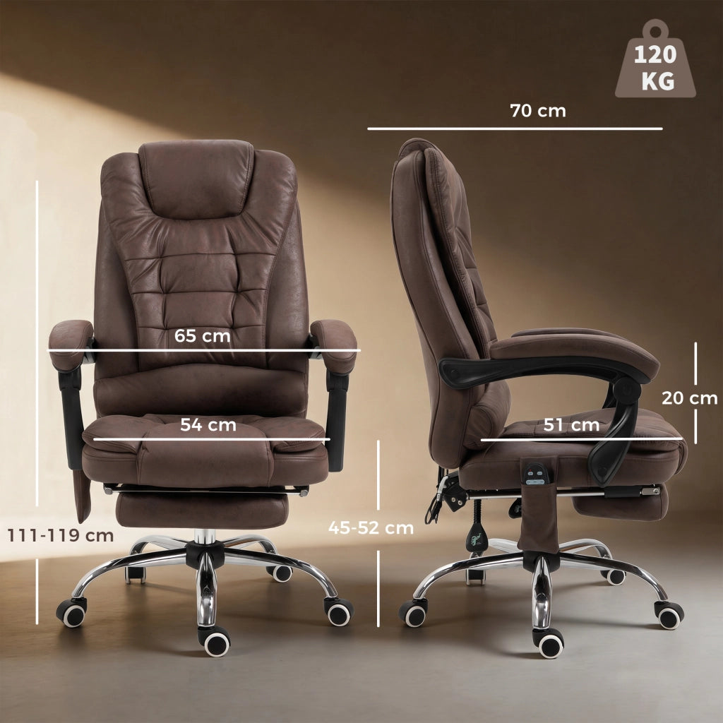 Sedia da ufficio massaggiante reclinabile ¨C Minimal ¨C Marrone