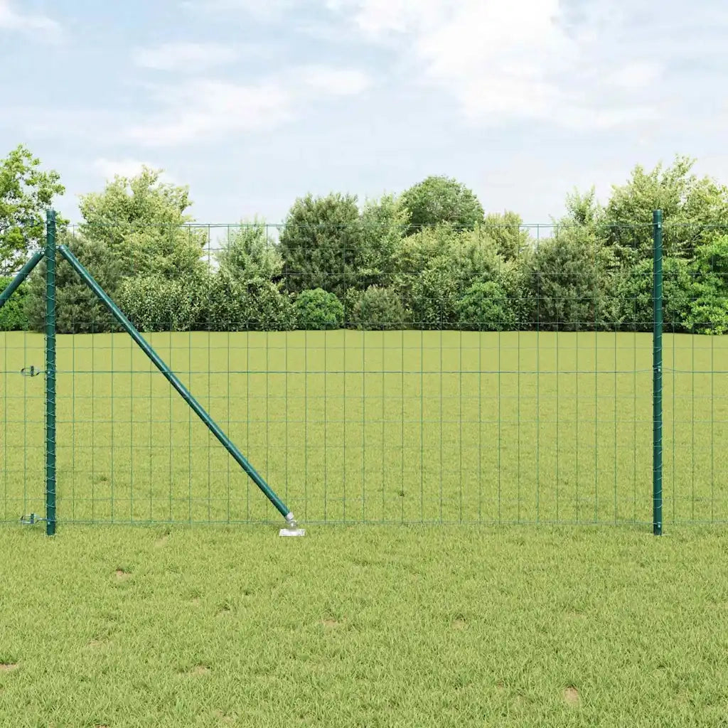 Recinzione da Giardino | Recinzione con Posto Verde 1 x 25 m Acciaio e PVC