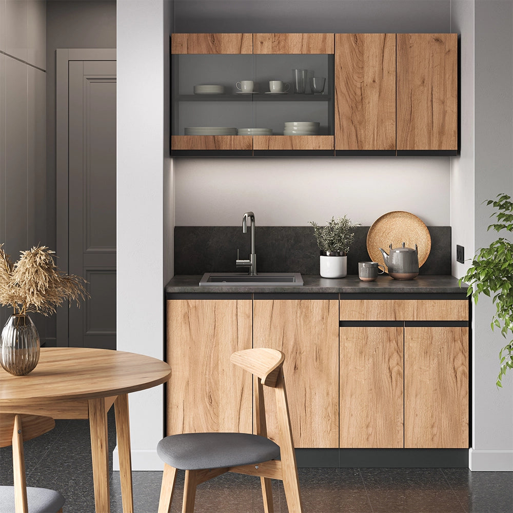 Vicco Frontale cucina Quercia dorata 39.6 x 59 cm frontale del mobile per pensile con vetro