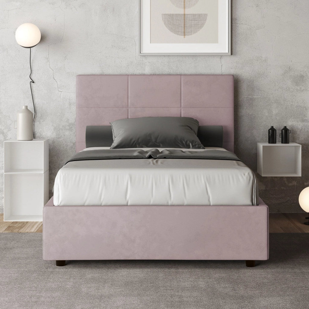 Letto 1 Piazza e Mezzo 120x190 cm con Rete Mika Glicine