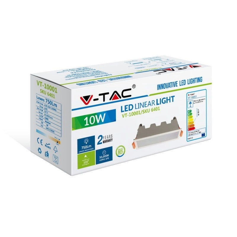 Luce lineare LED da 10 W 6400K BIANCO