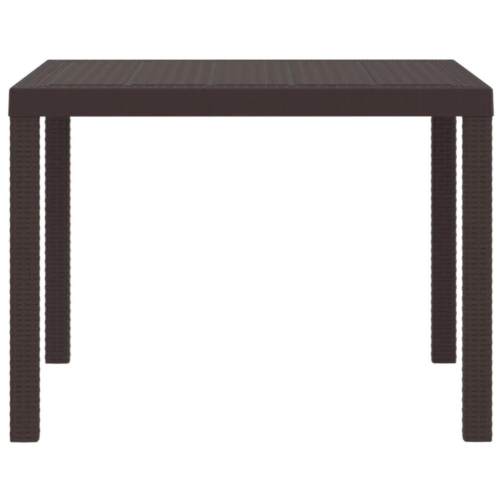 Tavolo da Giardino Marrone 100 x 100 x 73 cm polyrattan 871681