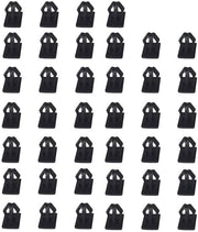 Clip di fissaggio universale 40 pezzi - Clip di plastica - Scatole per porte e rivestimenti - Fissaggio a chiodo - Nero - Duraturo e impermeabile - Clip autoadesivi