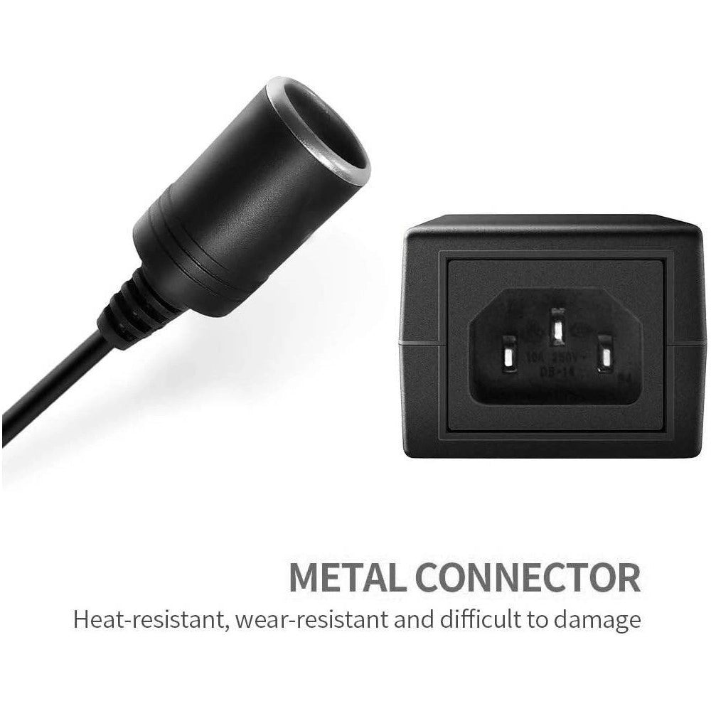 Trade Shop - Adattatore Convertitore Per Presa Accendisigari Spina Rete Da 220v A 12 V Ac-dc -
