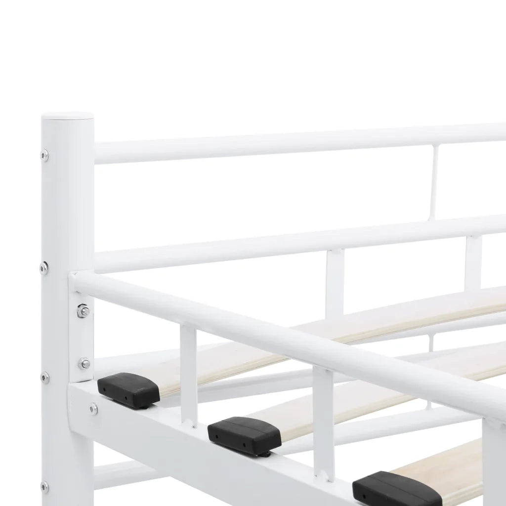 Letto matrimoniale | Letto per adulti | Giroletto Bianco in Metallo 200x200 cm