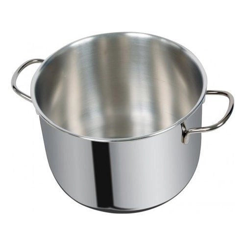 Metalsomma 0721249-B Plus Pentola Acciaio Inox AISI 430 26 cm 9.5 L Adatta per Induzione Gas Elettrico Vetroceramica Lavabile in Lavastoviglie colore Acciaio
