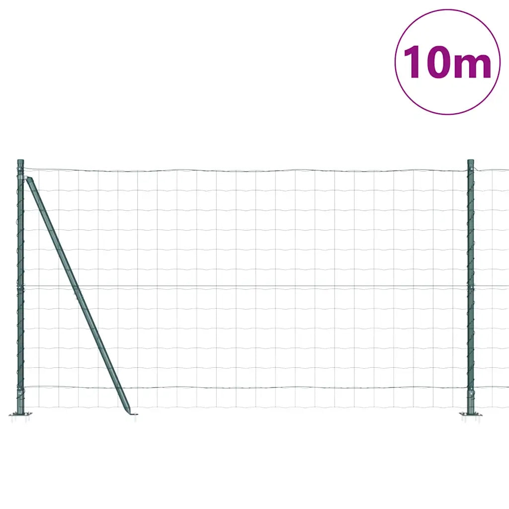 Recinzione da Giardino | Recinzione con Posto Verde 1,2 x 10 m Acciaio
