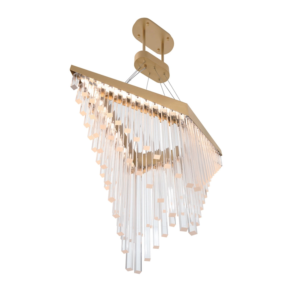 Lampadario glamour oro a V LED 40W Vivien Quintiesse