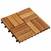 Piastrella per Decking 30 pcs Marrone 30 x 30 cm 3444690