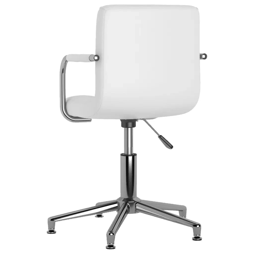 Sedie da Pranzo Girevoli 6 pz Bianche in Similpelle 3088082