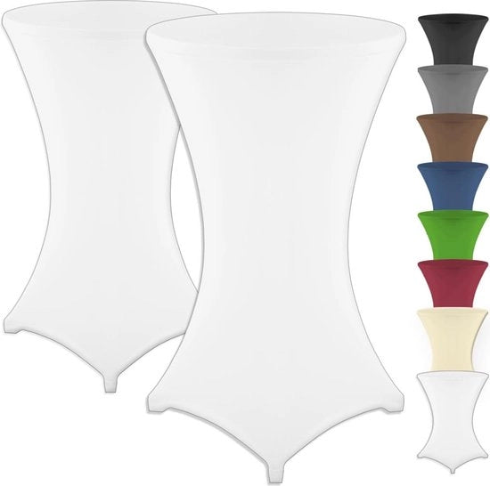 Set di 2 tavole di allungamento per tavolo da pranzo con rinforzo alla base, disponibili in diverse colori e misure, Ø60-65cm, Ø70-75cm, Ø80-85cm (bianco, Ø80-85cm)