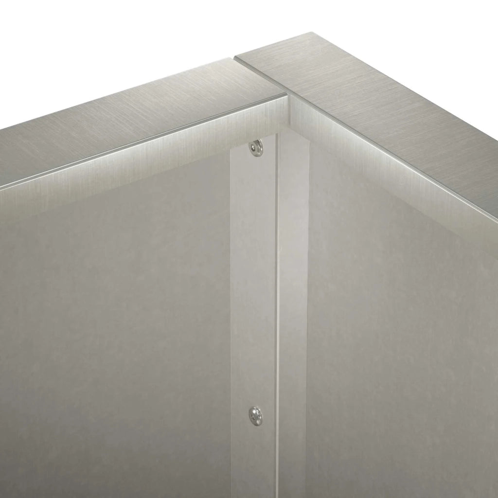 Muro di contenimento 4 pz 100 x 100 x 40 cm Acciaio Inox 3449209