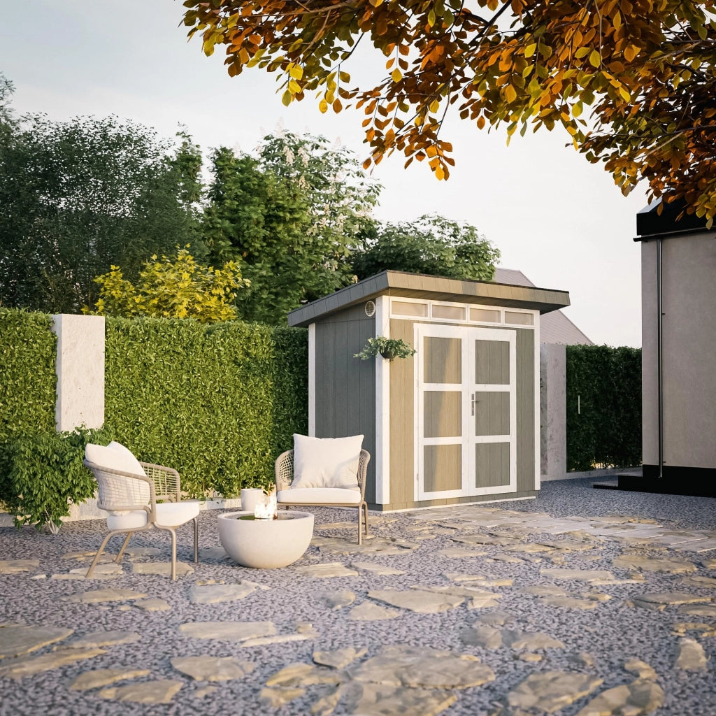 Casetta da Giardino di QUALIT? PREMIUM 3m?²-L161xW294cm - TIMBELA M901A-REDWOOD RED