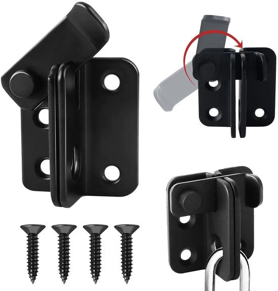Grendolo Robusto per Porte e Finestre - 2-in-1 Chiusura a Sicurezza - Blocco di Sicurezza - Schermo di Protezione - Materiali in Acciaio Inossidabile - Codice Prodotto: Grendelslot - Modello: 2-in-1