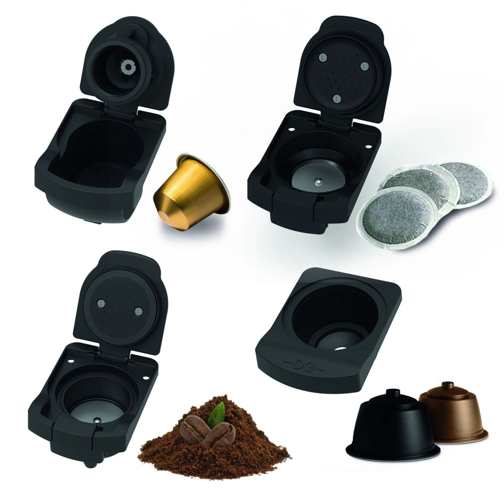 Macchina caffè multicapsula 4 in 1 20 bar, per capsule e macinato con funzione caldo freddo e serbatoio 0,85L - Sogo