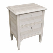 Comodino classico 2 cassetti legno grezzo 51x37x65 (810) - Mobili 2G