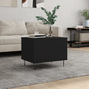 Tavolino da Salotto Nero 60x44,5x45 cm in Legno Multistrato 830949
