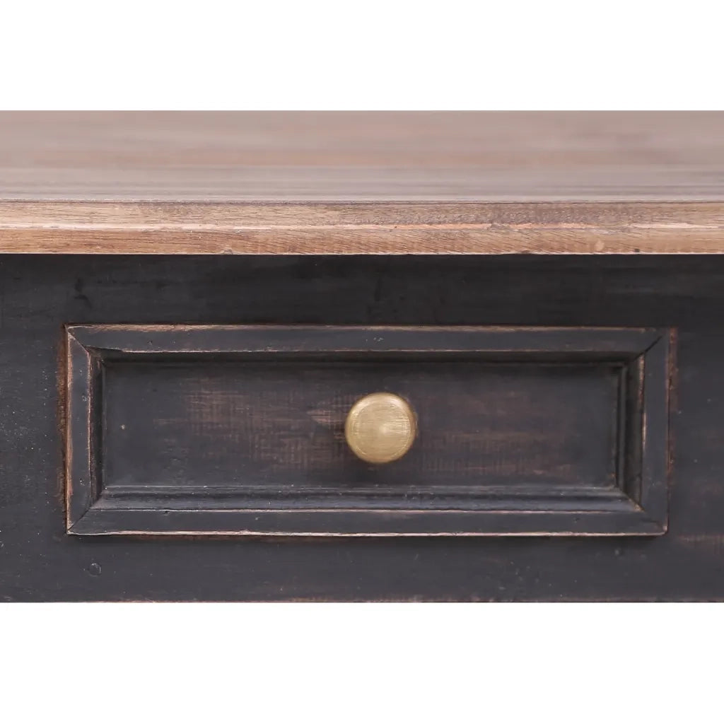 Scrivania con 3 Cassetti 117x57x75 cm Legno Massello di Mogano 283907
