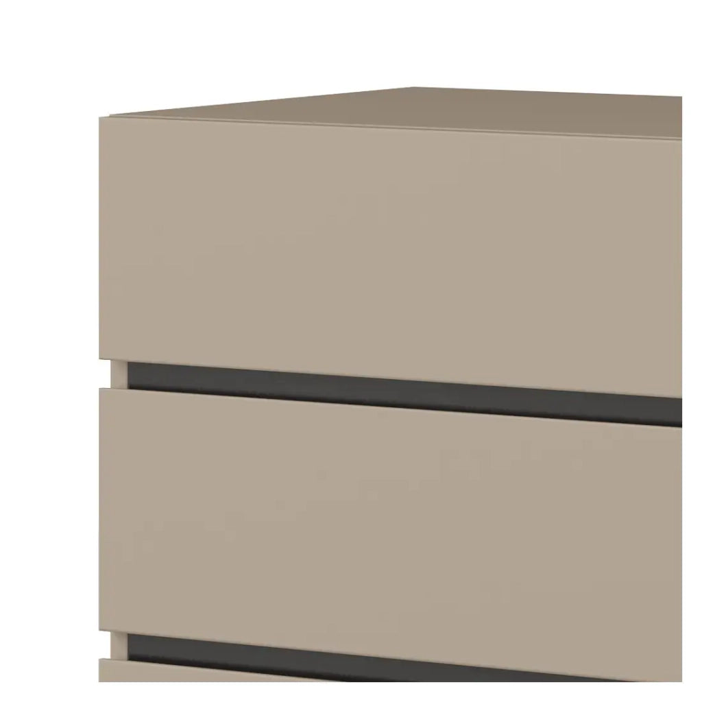 Comò HAVANA beige e nero – 4 cassetti – Eleganza moderna e contenimento compatto