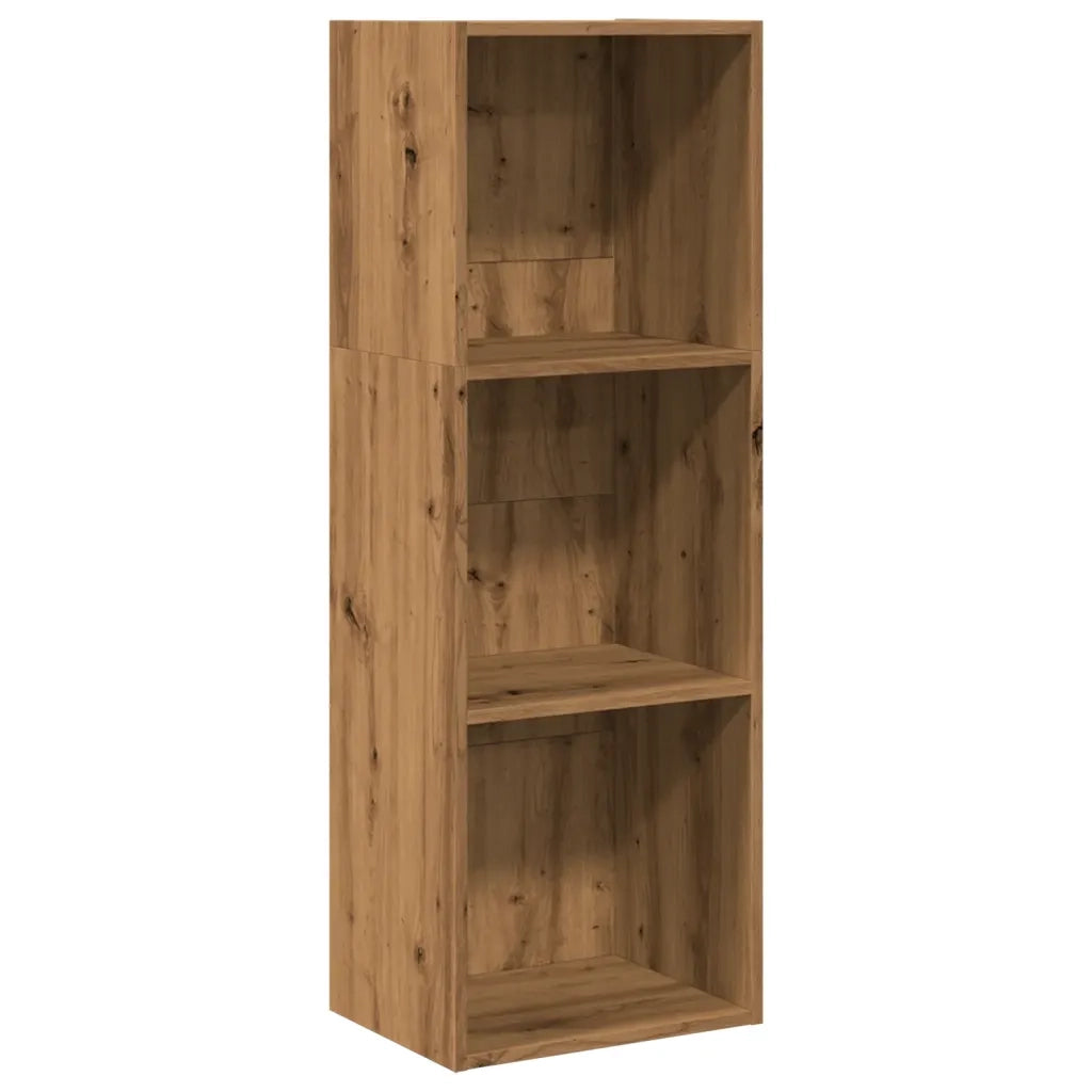 Libreria-Scaffale per Libri-Mobile di Stoccaggio Rovere Artigianale 40x30x114 cm in Legno Multistrato