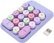 Tastiera USB Numerica - Blocco Tasti Meccanico - Trasmissione Infrarossa fino a 30 m - Tema Blu e Rosso - Pannello Numerico Multifunzionale - Adatto a...