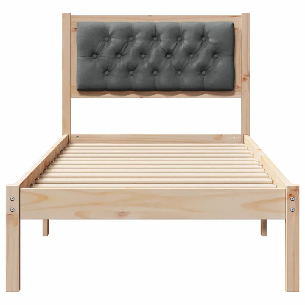 Struttura del letto Grigio scuro 90 x 190 cm Pino massello 878225