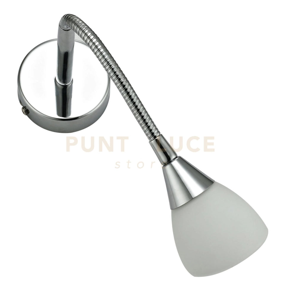 APPLIQUE A PARETE F1 FLESSIBILE CROMO 1 LUCE ATTACCO G9 IP21 8X42CM