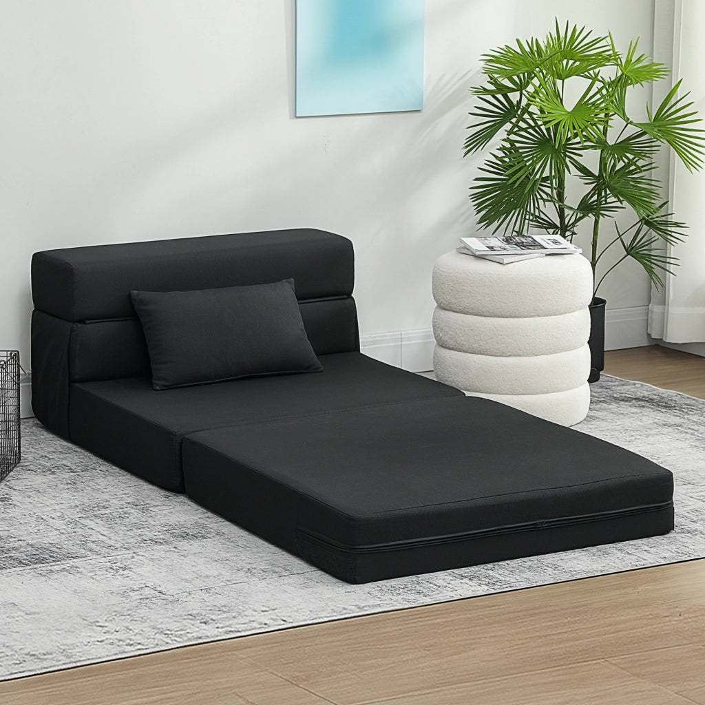 Poltrona letto pieghevole 1 posto ¨C zephmum ¨C nero