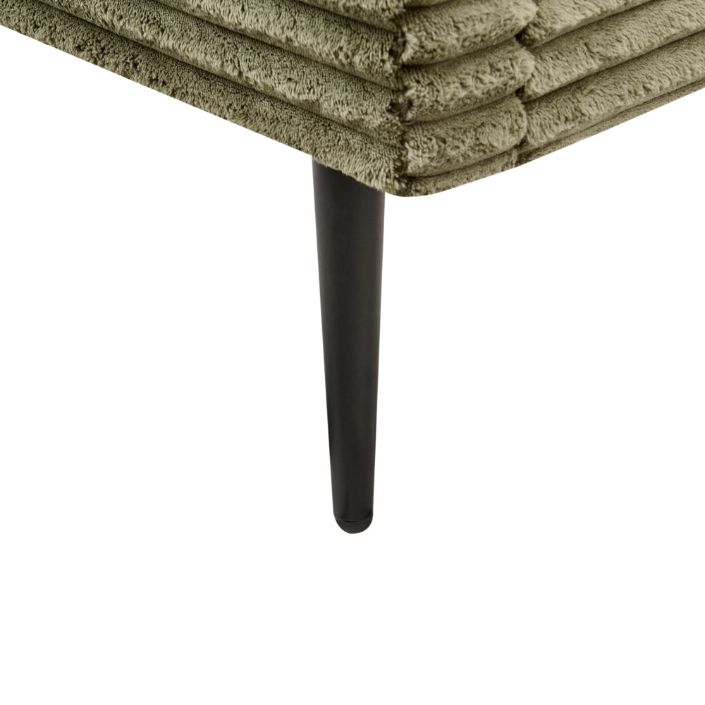 Letto verde velluto a coste testiera con rete a doghe 160 x 200 cm design minimalista