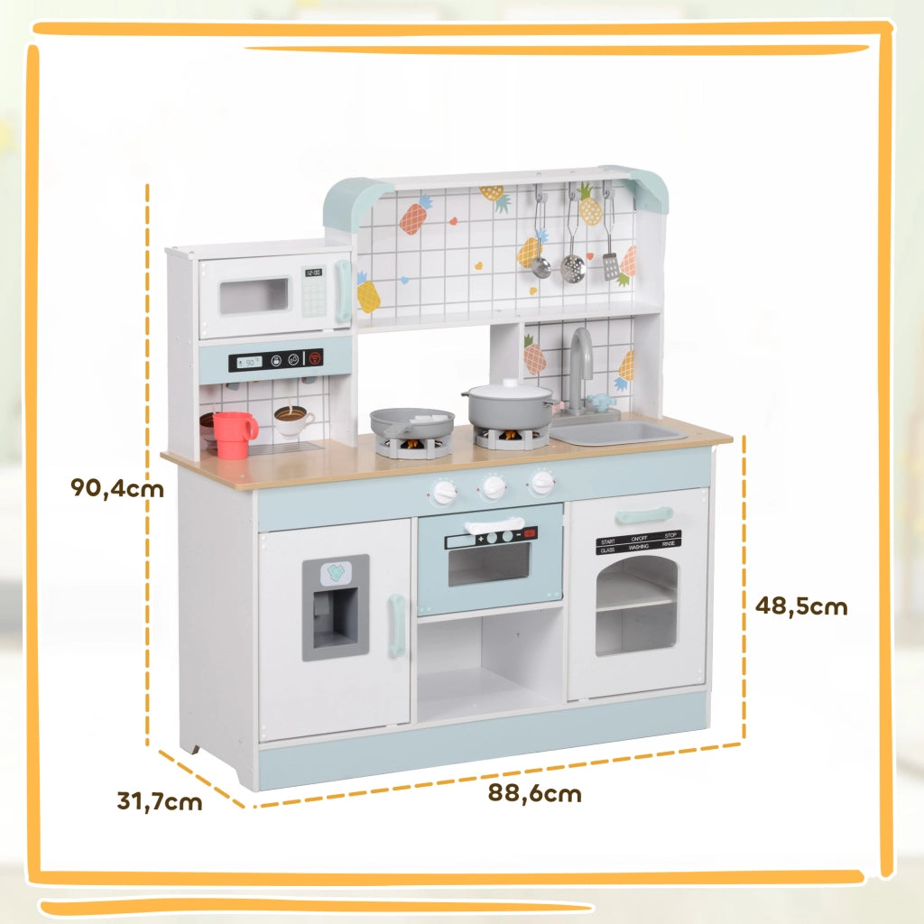Casetta da Cucina per Bambini con Accessori ¨C Zephmum ¨C Bianco