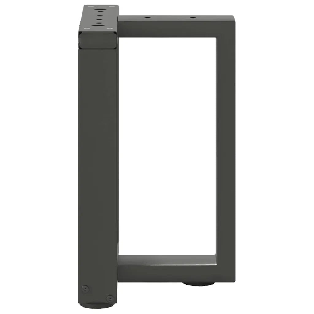 Gambe per Tavolino-Gambe per mobili da Caff¨¨ a Forma di T 2 pz Antracite 38x25x(42-43) cm Acciaio