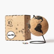 Mappa del mondo in curcuma - decorazione e idea regalo - 20 cm - marrone