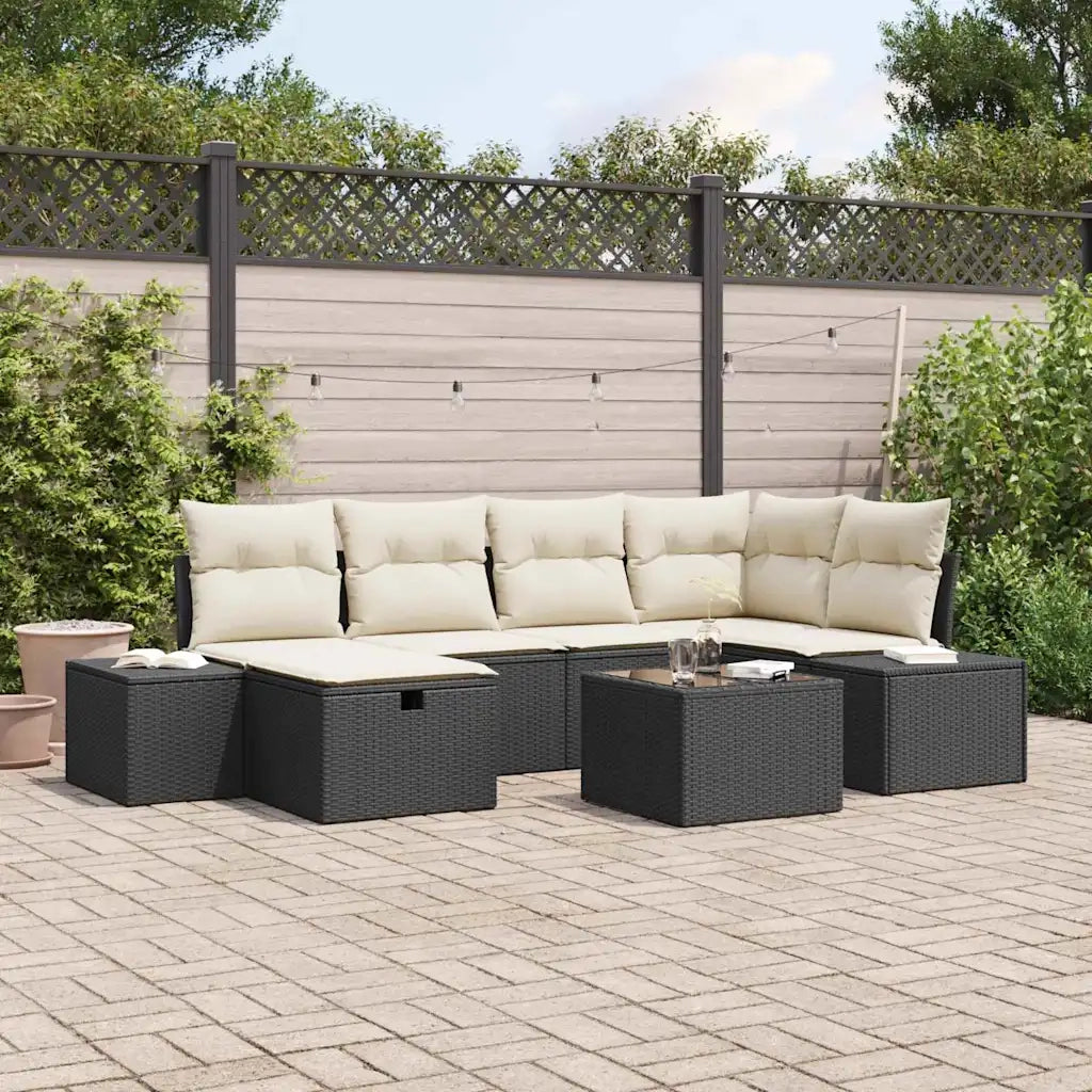 Set di divani con cuscino 7 pcs polyrattan
