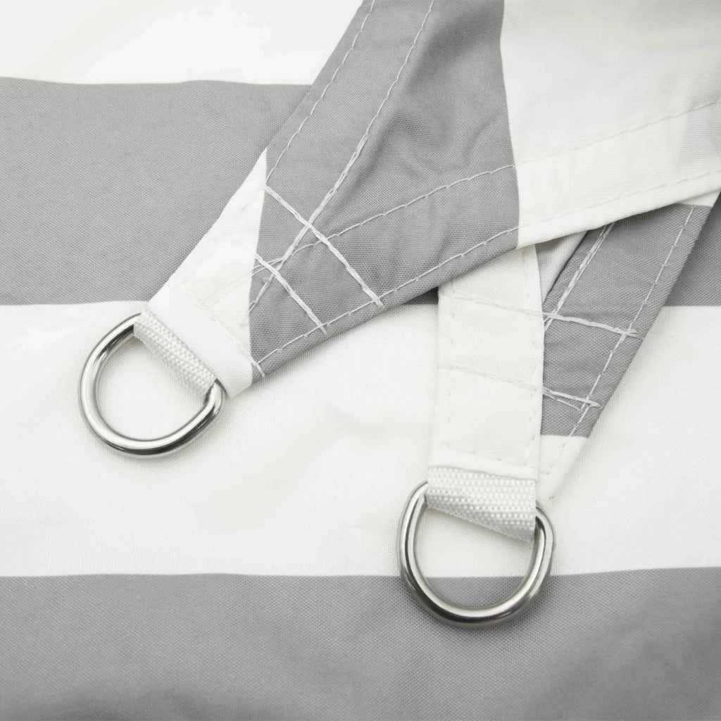 Vela da ombra solare-Telo Ombra-Vela Ombreggiante-Parasole a Vela Grigio chiaro e bianco 3 x 3 m