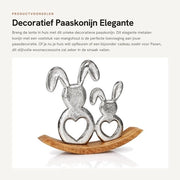 Decorazione metallica per tavolo - Versatilmente decorativa - Piede in legno di mango - Accessorio elegante per la casa - Standard decorativo - Figura metallica