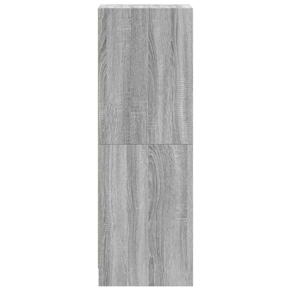 Credenza | Madia | Buffet da pranzo | Armadio da pranzo con Ante in Vetro Grigio Sonoma 35x37x109 cm
