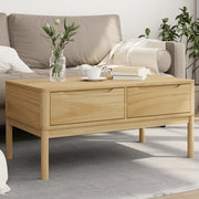 Tavolino FLORO Marrone Cera 99x55,5x45 cm in Legno di Pino 374017