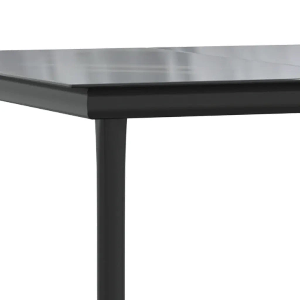 Set Salotto Giardino 3 pz | Set di Mobili da Esterno con Cuscini Nero e Grigio Polyrattan
