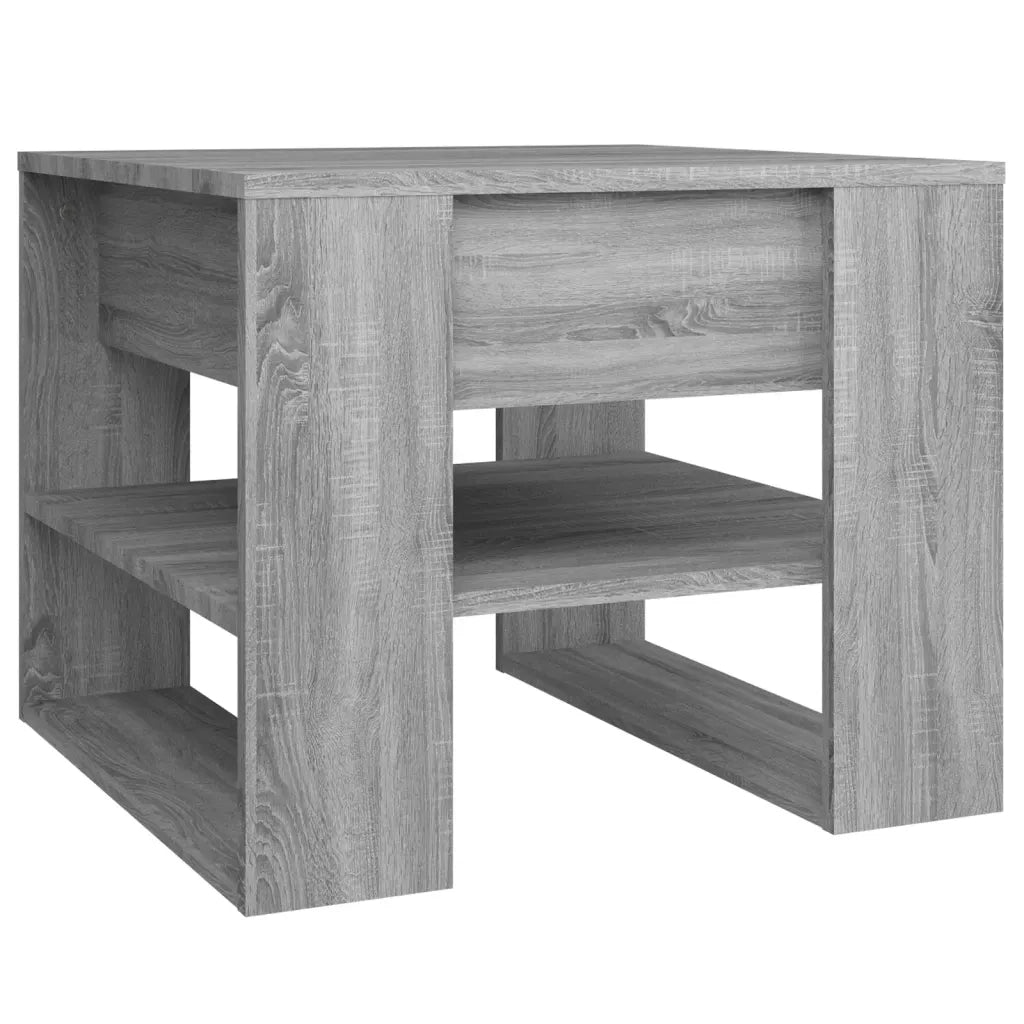 Tavolino Salotto-Tavolino da soggiorno-Tavolo Grigio Sonoma 55,5x55x45 cm Legno Multistrato