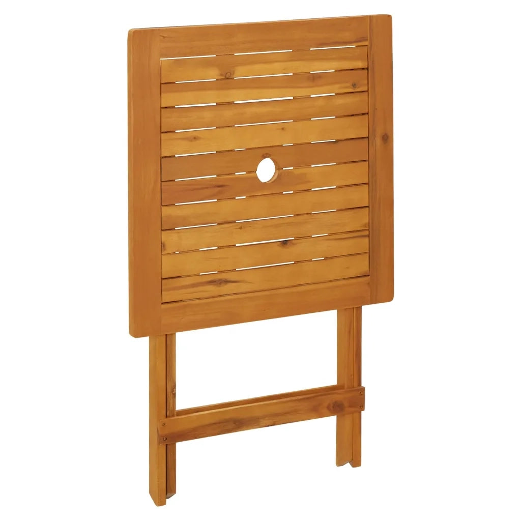 Set da Bistrot 3pz | Set Salotto da Giardino Nero in Polipropilene e Legno Massello