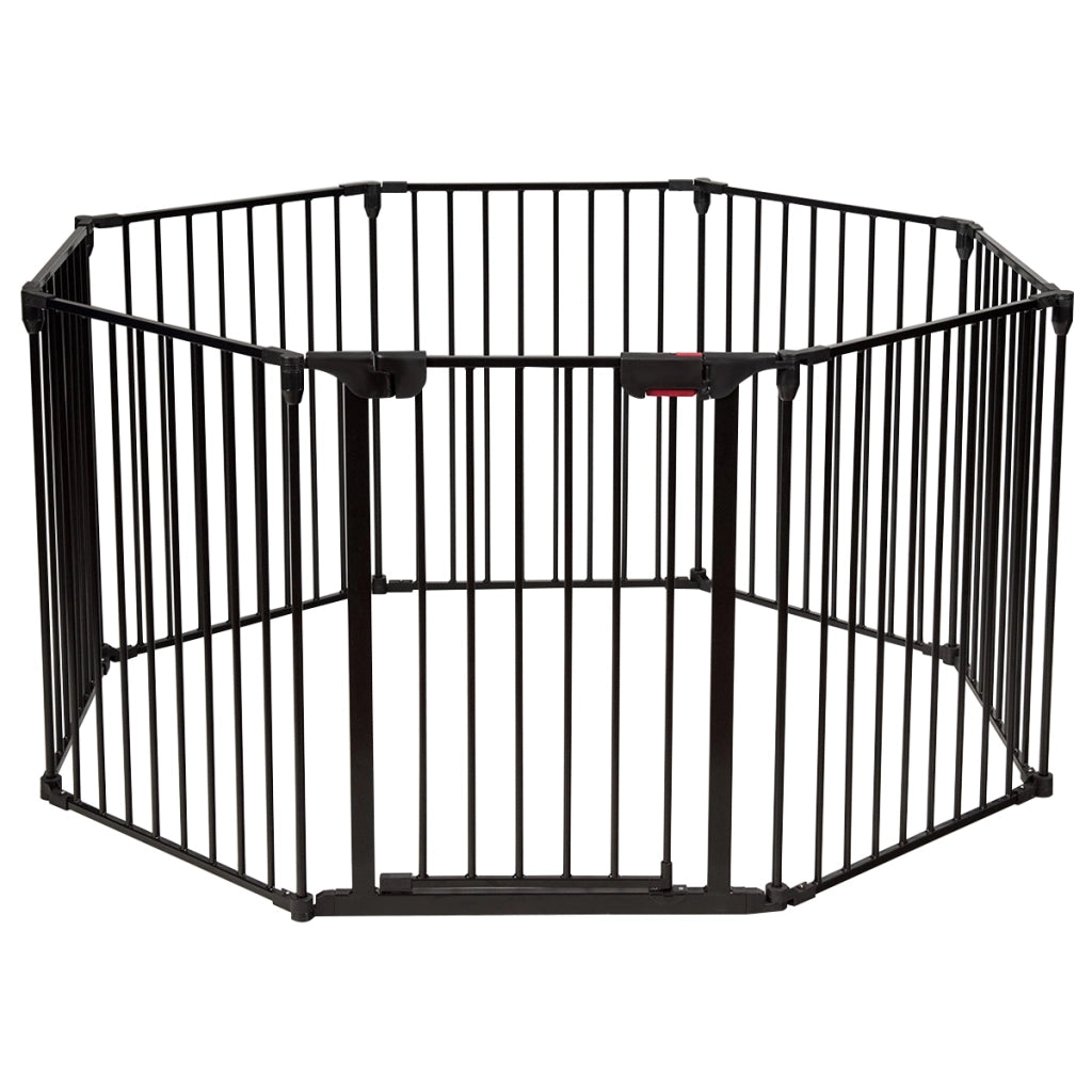 Box con 8 pannelli per bambini, Centro attivit¨¤ sicuro e facile da trasportare, Nero-Cancelletti di sicurezza